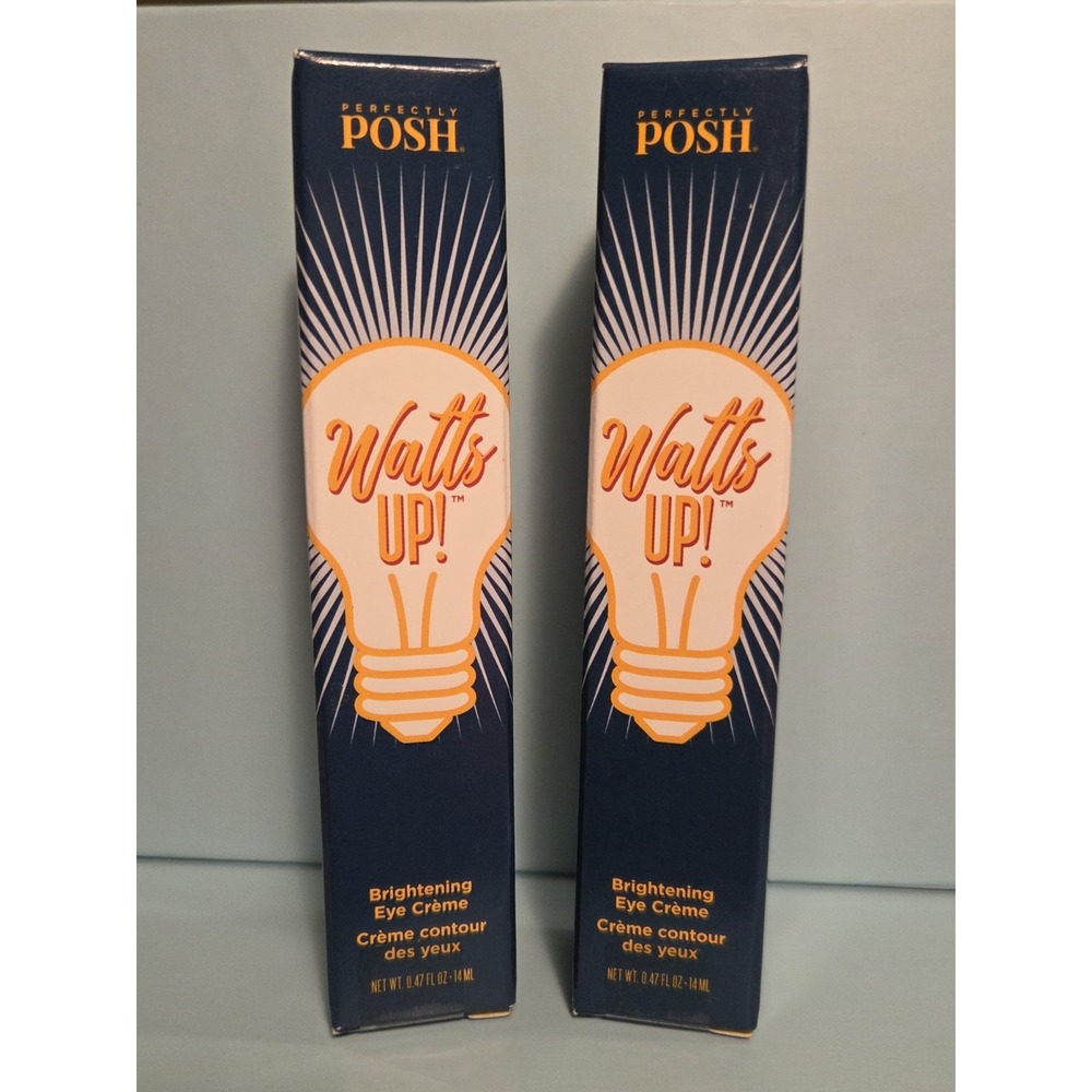 Lot 2 Perfectly Posh Watts Up! Brightening Eye Cream 0.47oz
